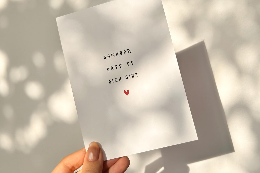 Postkarte "Dankbar, dass es dich gibt" DIN A6