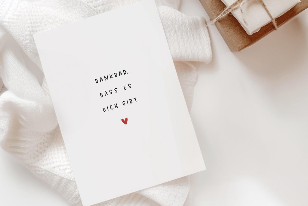 Postkarte "Dankbar, dass es dich gibt" DIN A6