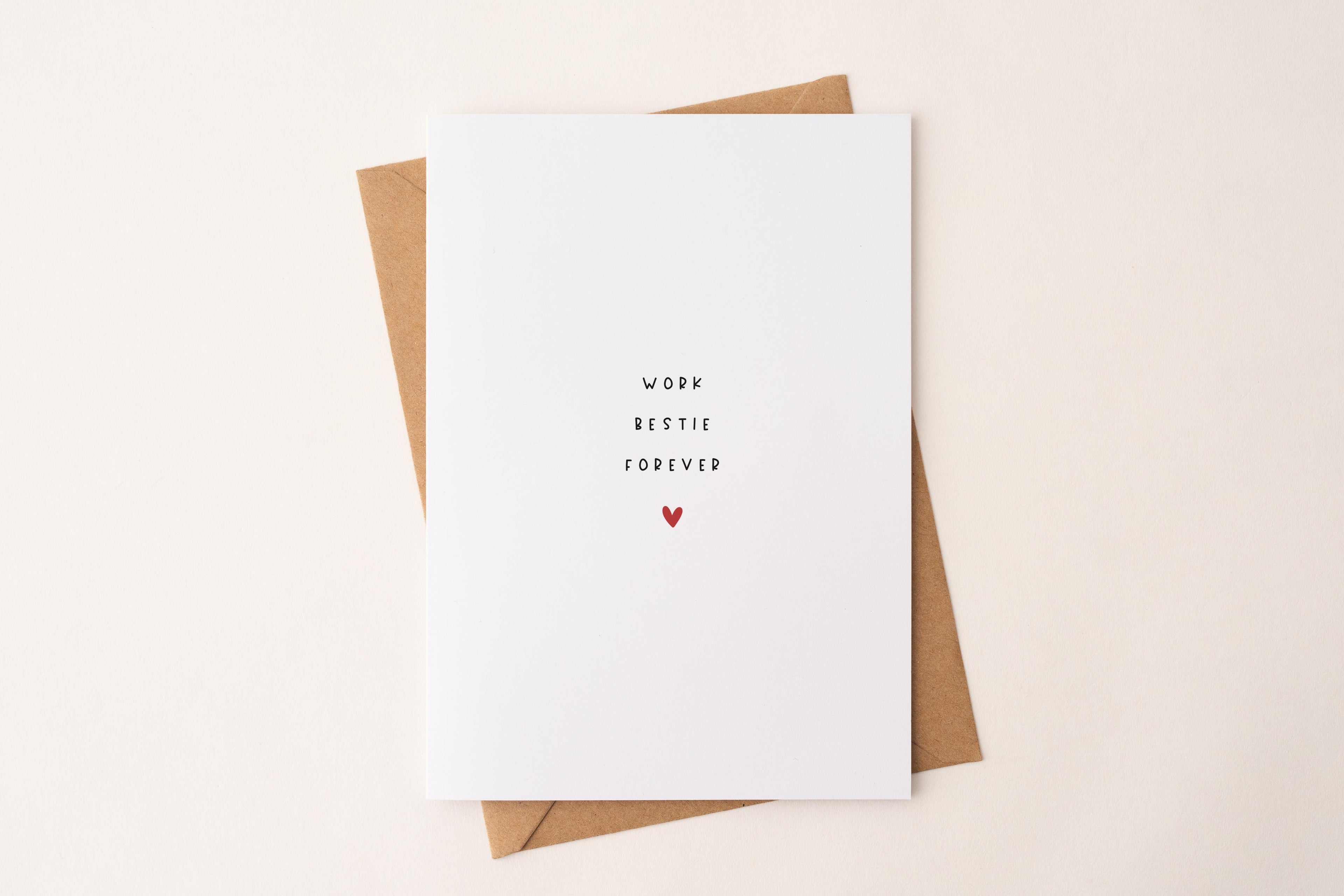 Karte Work Bestie forever DIN A6
