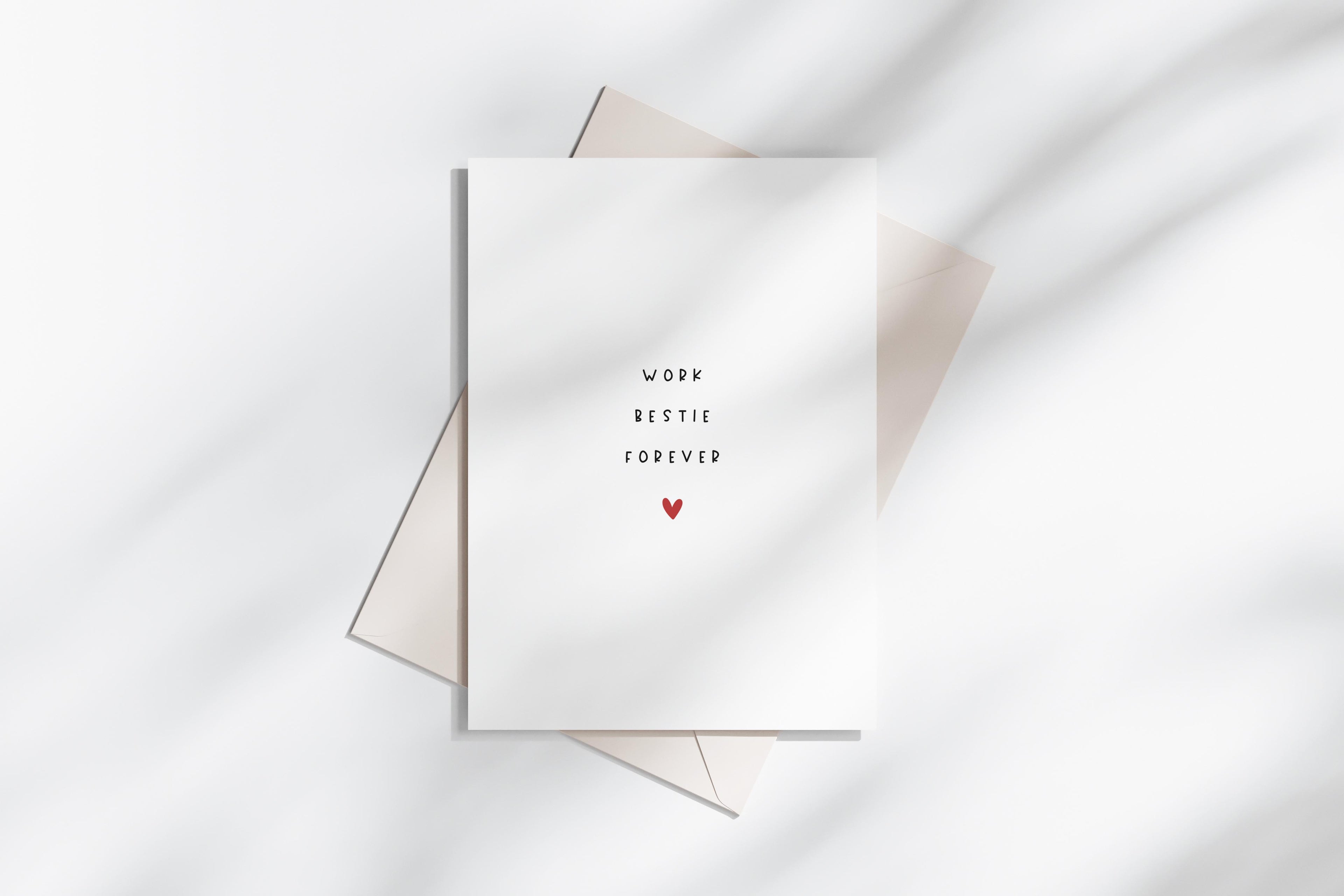 Karte Work Bestie forever DIN A6