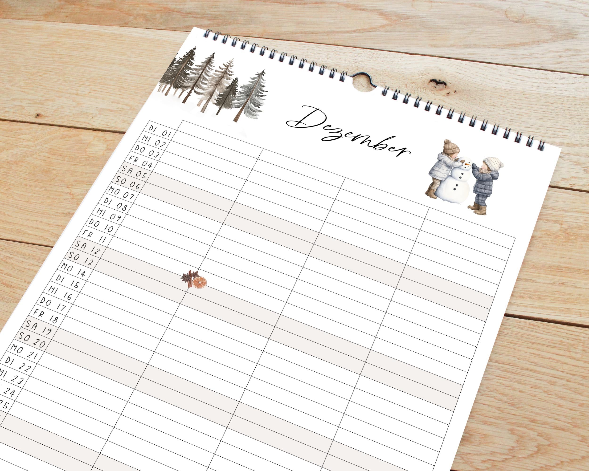 Familienkalender 2026 | DIN A3 Wandkalender 4/ 5/ 6 Spalten