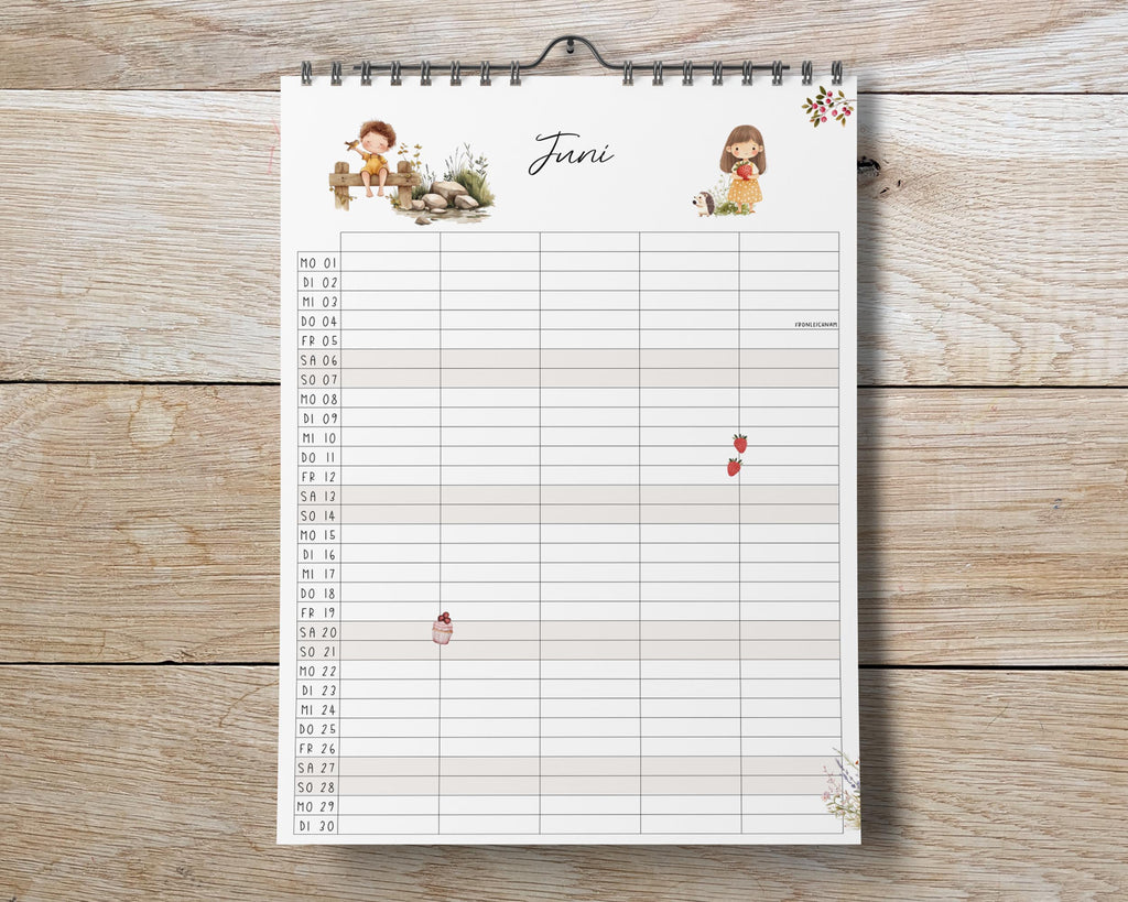 Familienkalender 2026 | DIN A3 Wandkalender 4/ 5/ 6 Spalten