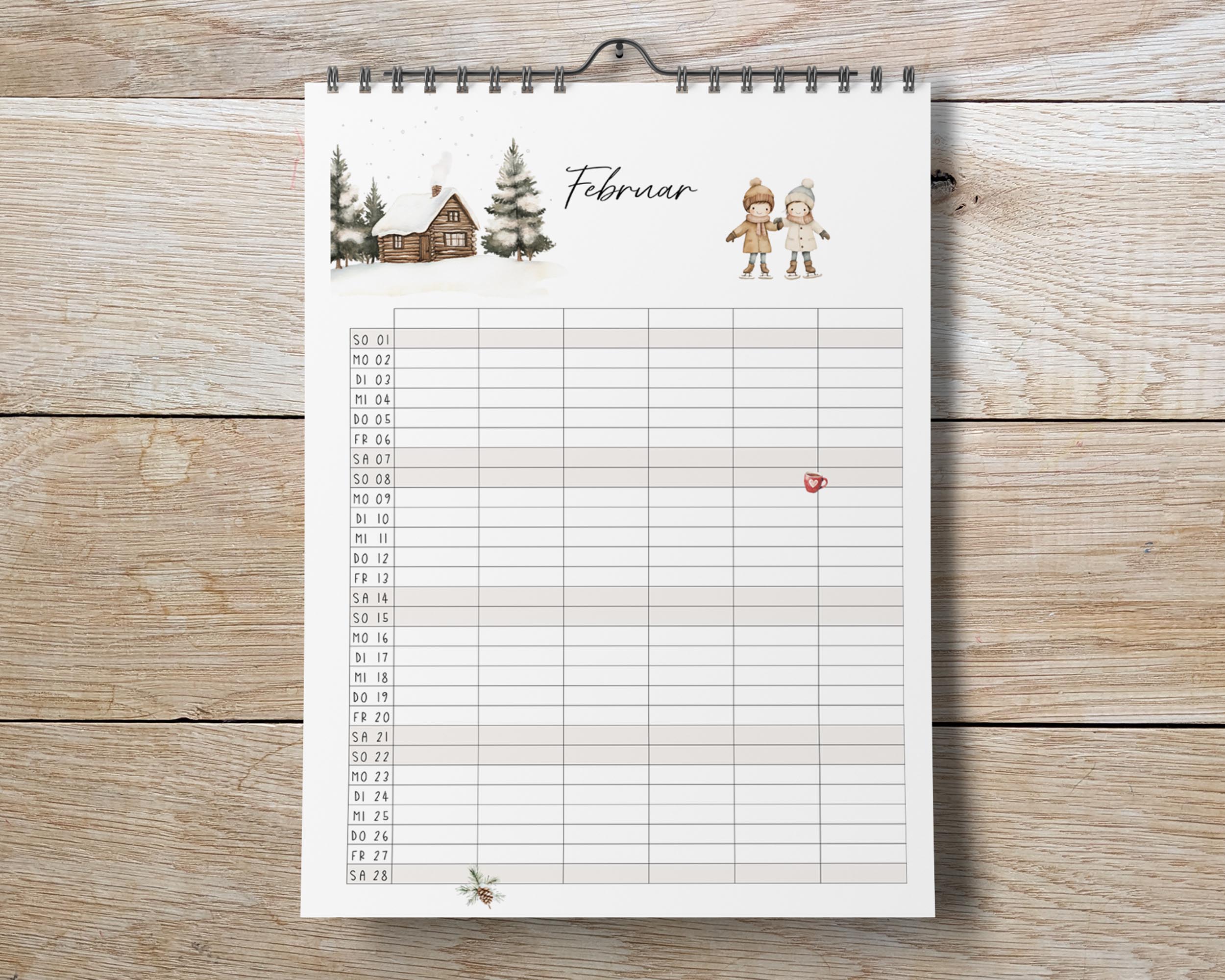 Familienkalender 2026 | DIN A3 Wandkalender 4/ 5/ 6 Spalten