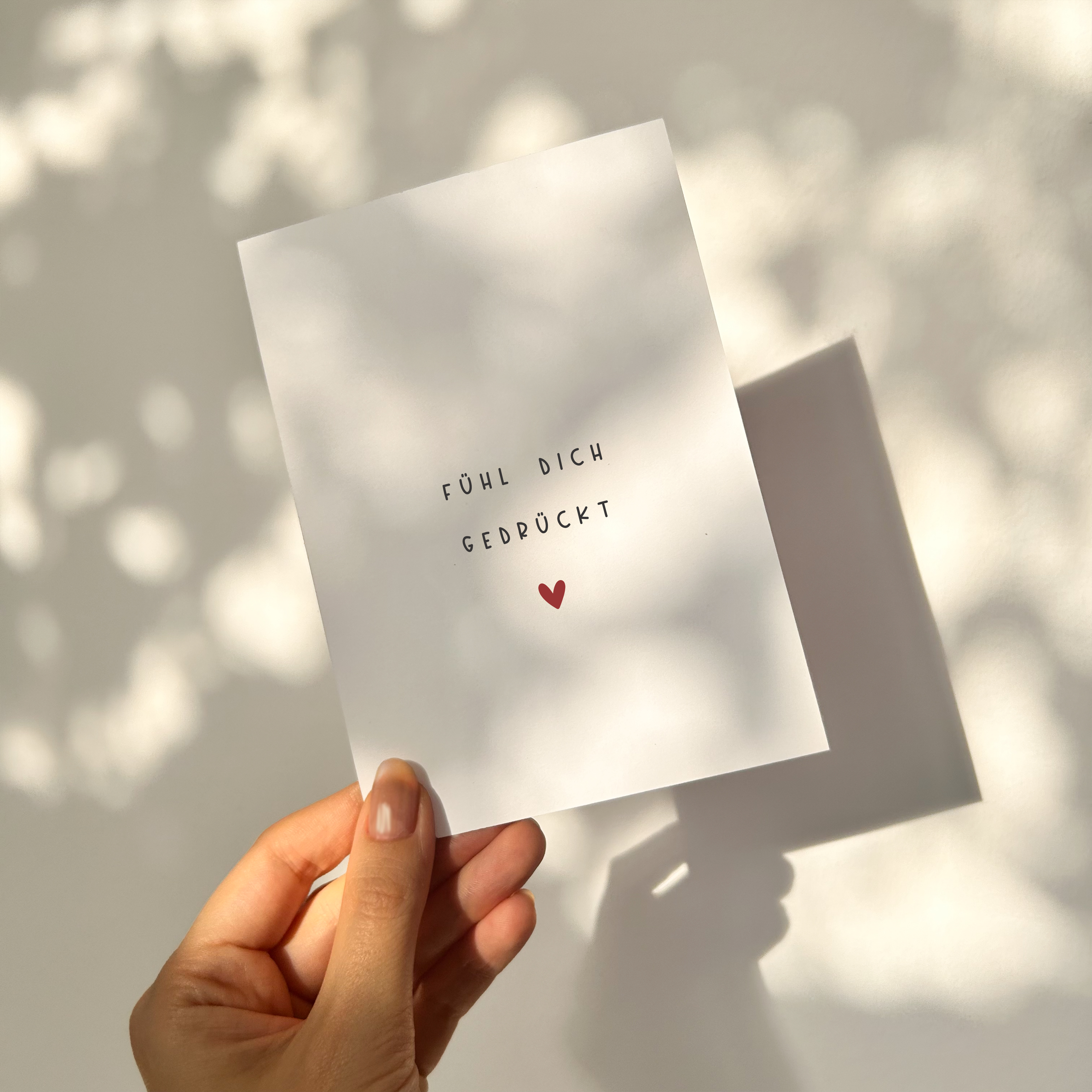 Postkarte "Fühl dich gedrückt" DIN A6