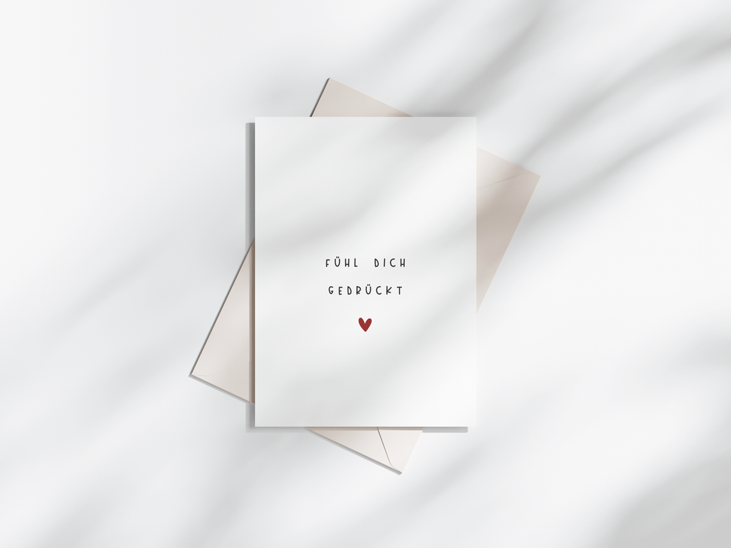 Postkarte "Fühl dich gedrückt" DIN A6