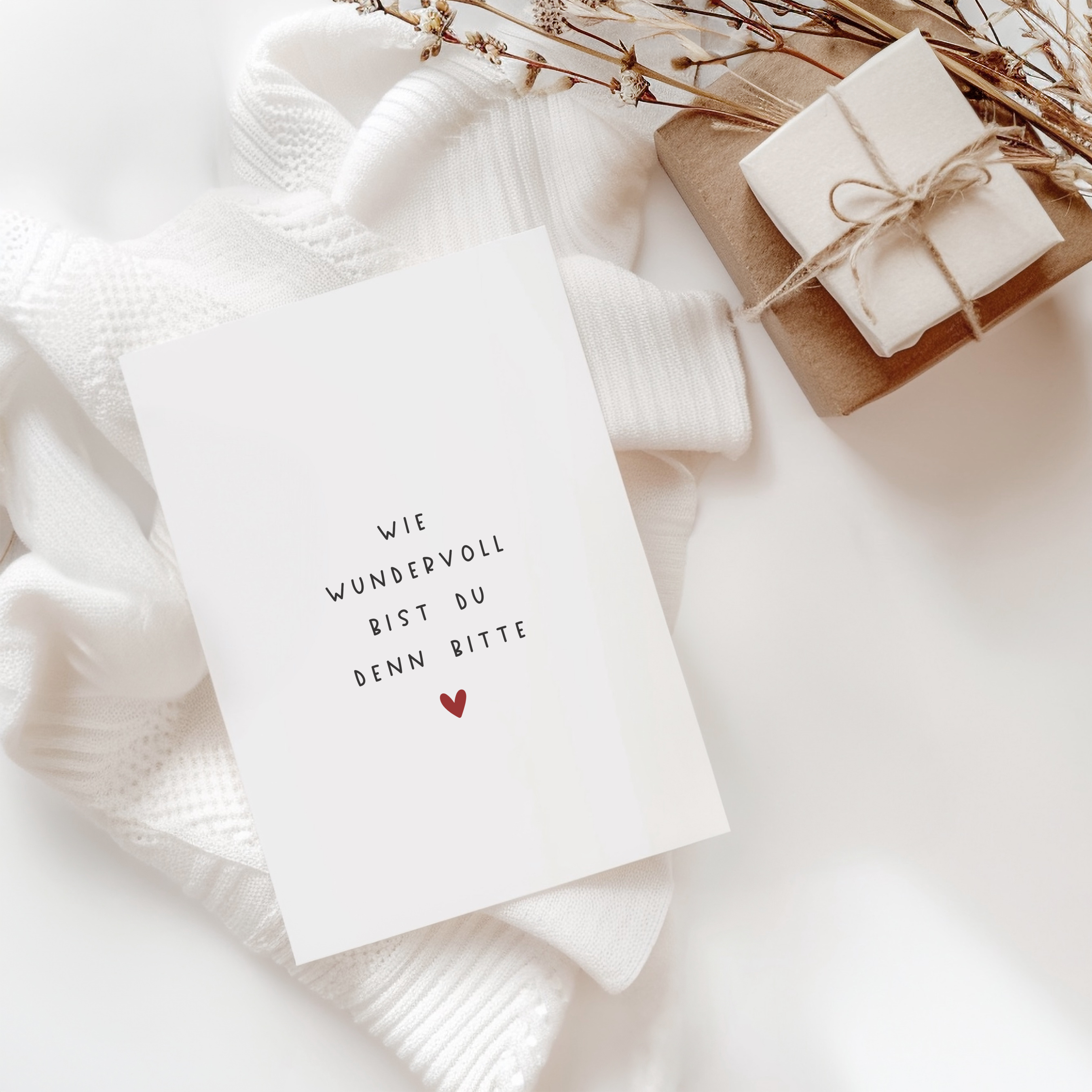 Postkarte "Wie wundervoll bist du denn bitte" DIN A6
