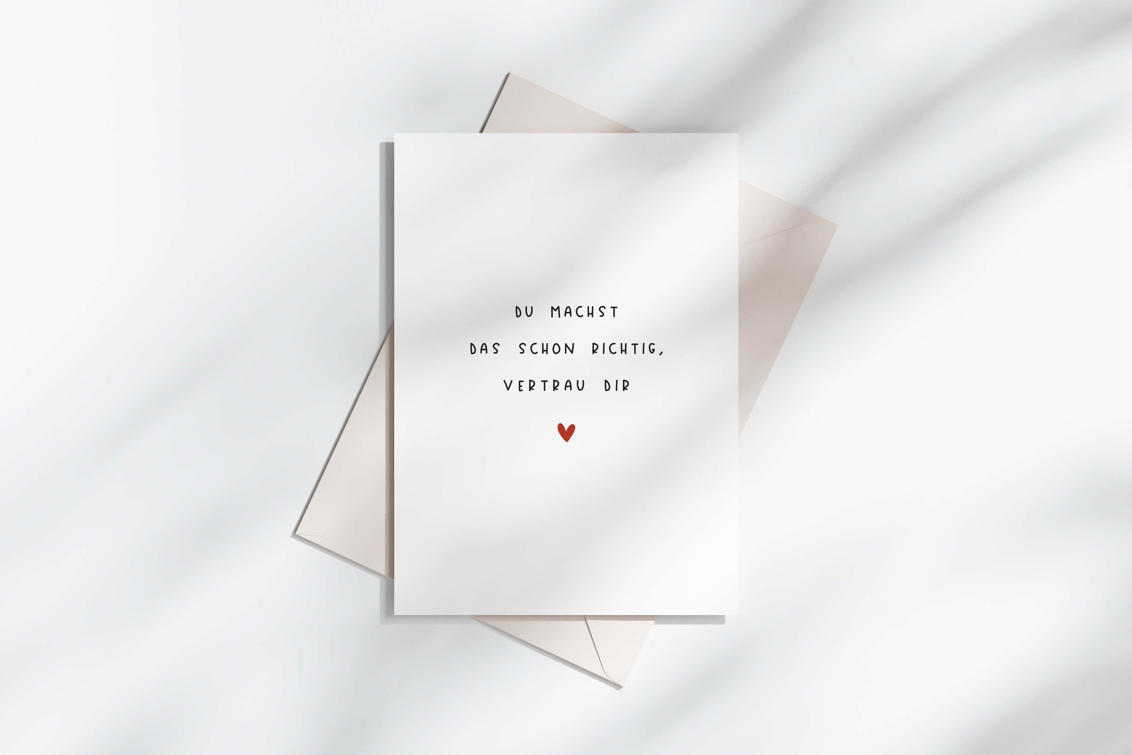 Karte "Du machst das schon richtig, vertrau dir." DIN A6