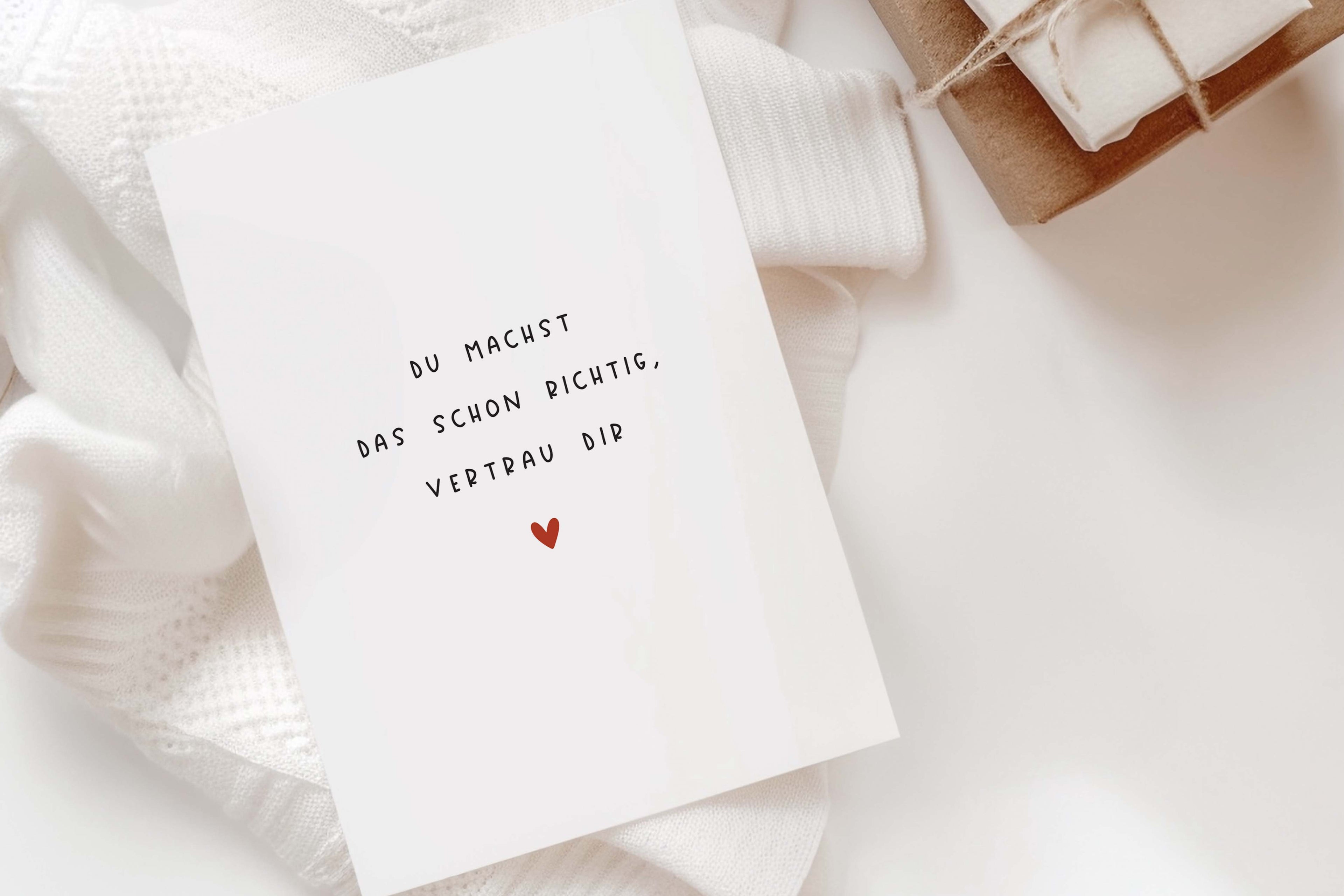 Karte "Du machst das schon richtig, vertrau dir." DIN A6