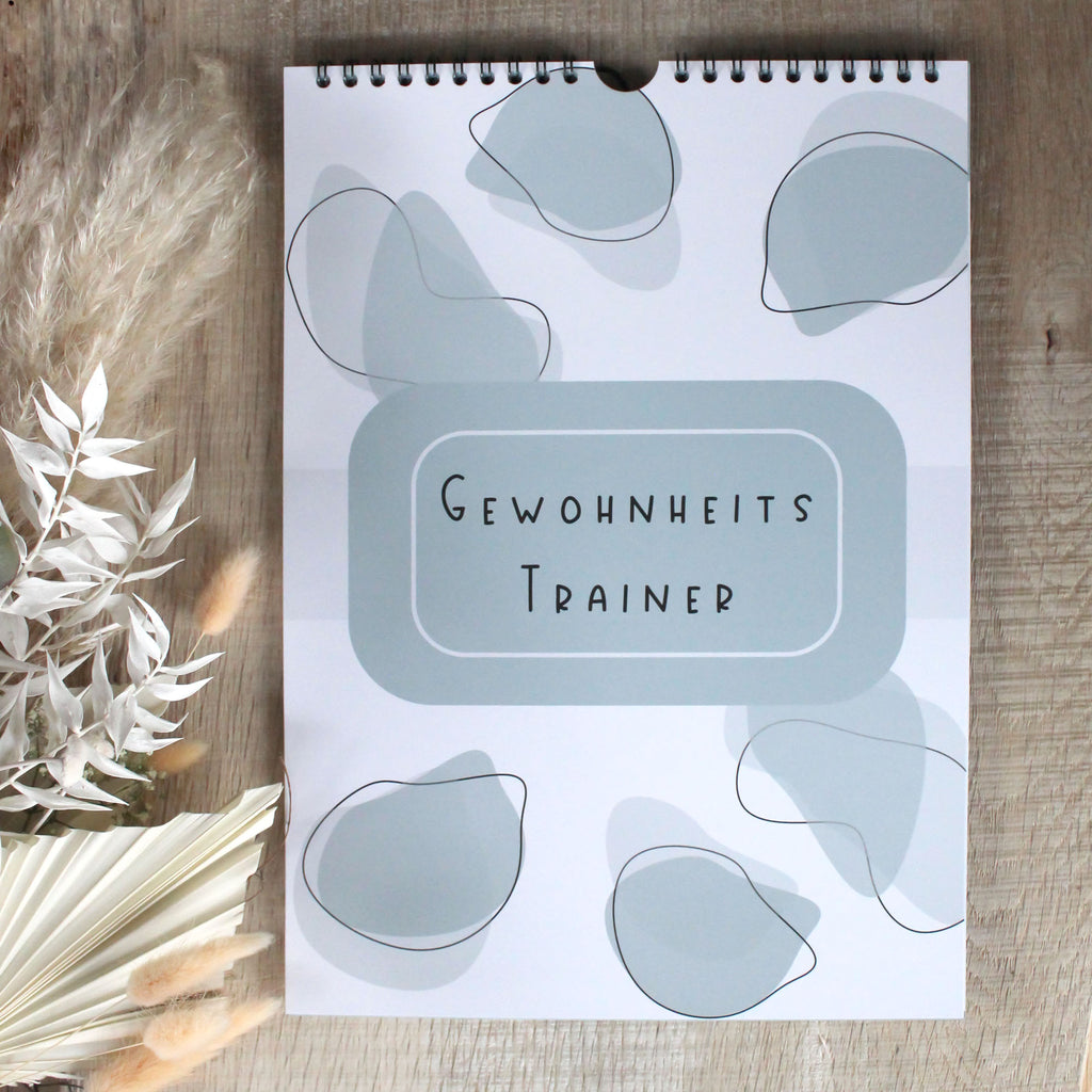 Habit Tracker Gewohnheitstrainer blau A4
