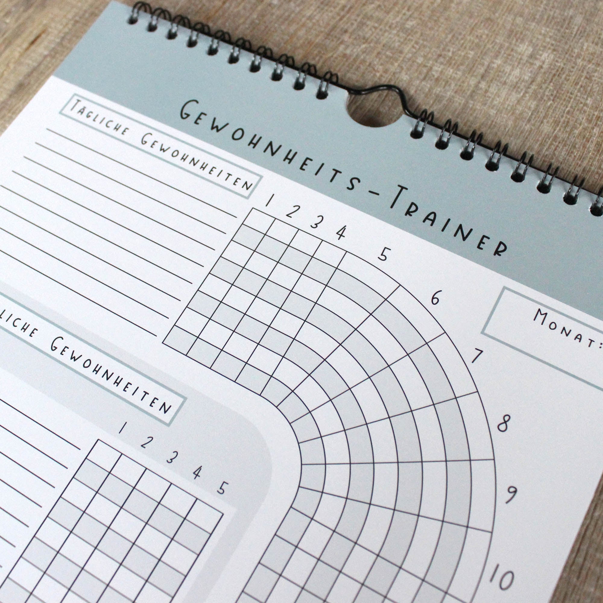 Habit Tracker Gewohnheitstrainer blau A4