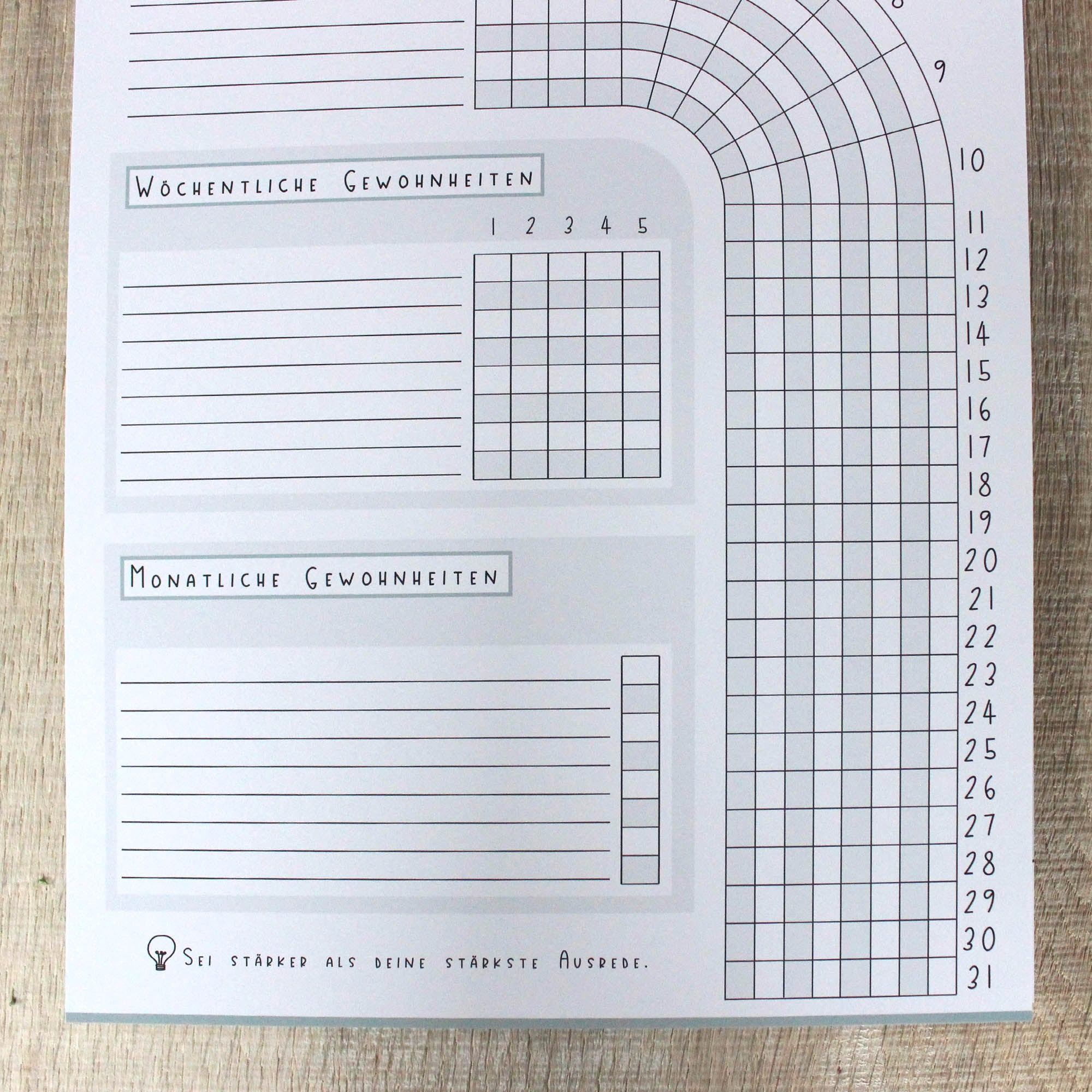 Habit Tracker Gewohnheitstrainer blau A4