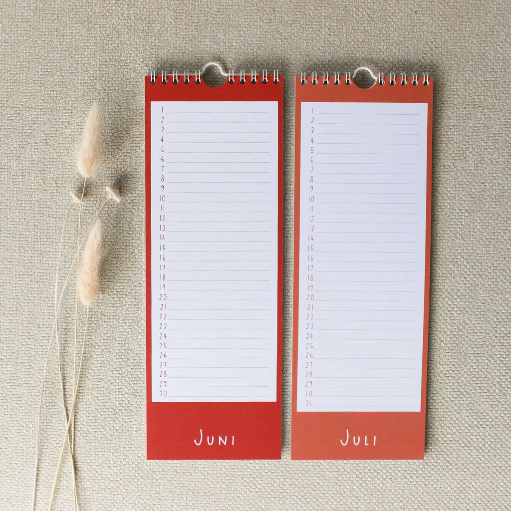 Geburtstagskalender bunt Streifenkalender
