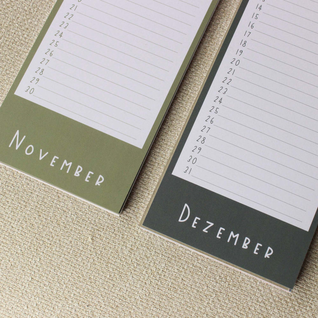 Geburtstagskalender bunt Streifenkalender