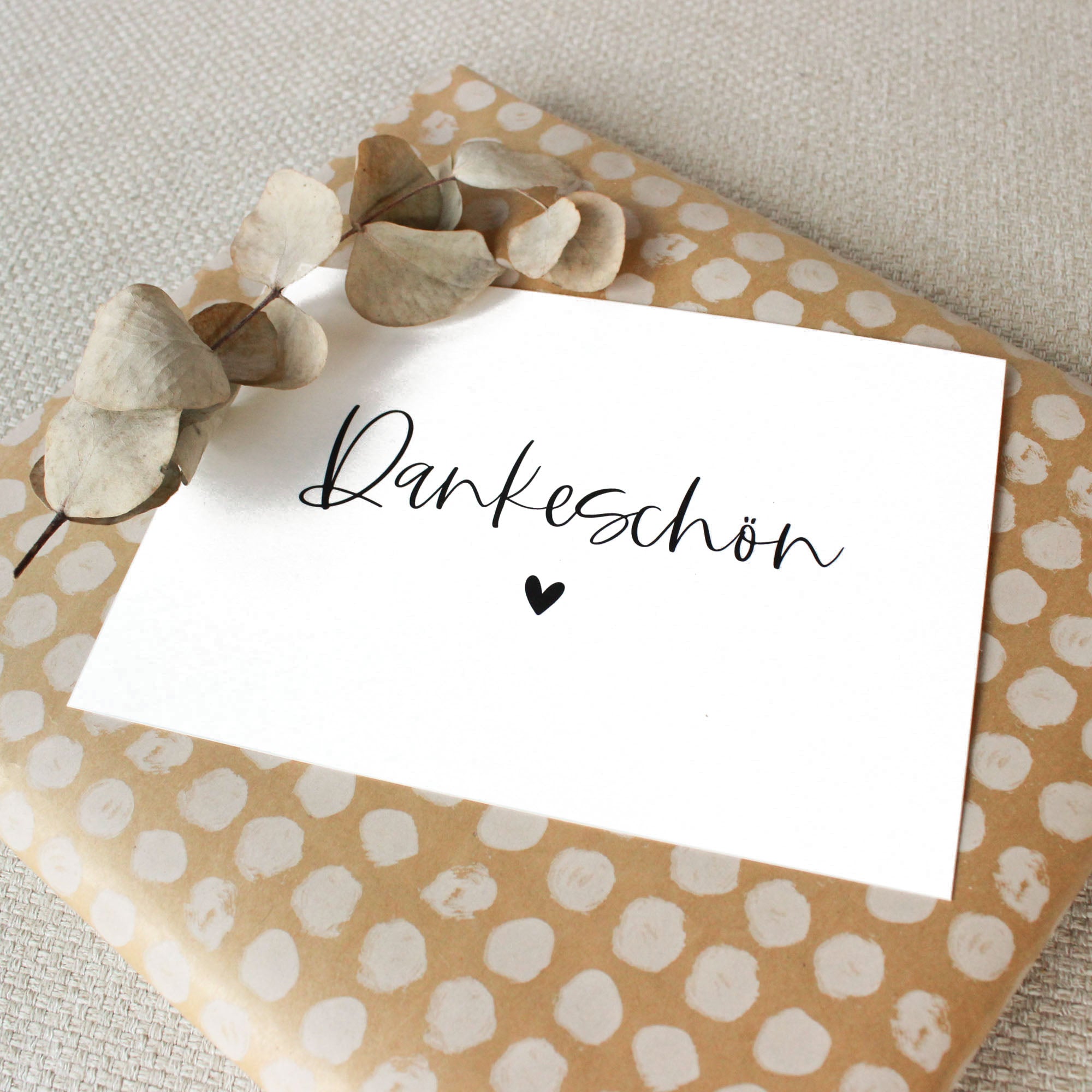 2er Set Dankeschön Karte DIN A6