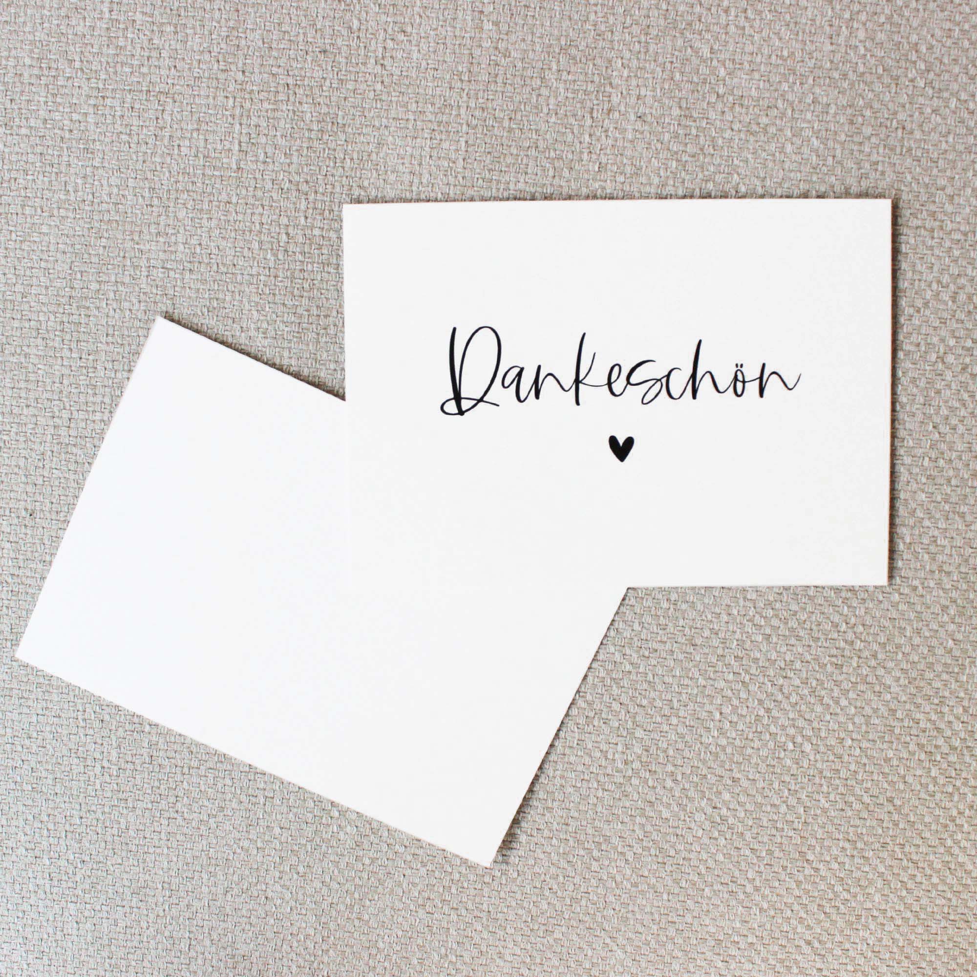 2er Set Dankeschön Karte DIN A6