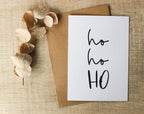 Weihnachtskarte "Ho Ho Ho", Karte zu Weihnachten mit Umschlag