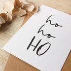 Weihnachtskarte "Ho Ho Ho", Karte zu Weihnachten mit Umschlag