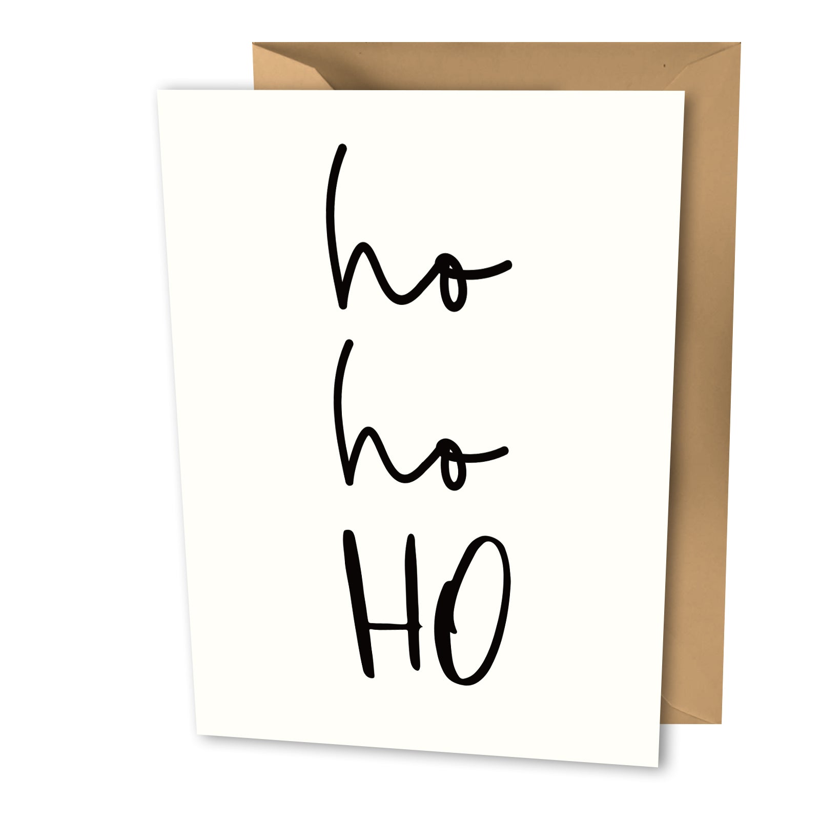 Weihnachtskarte "Ho Ho Ho", Karte zu Weihnachten mit Umschlag