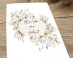 Glückwunschkarte zur Hochzeit