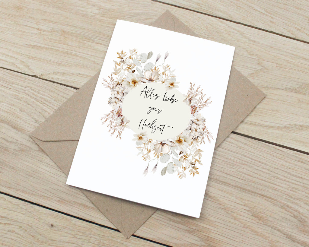 Glückwunschkarte zur Hochzeit