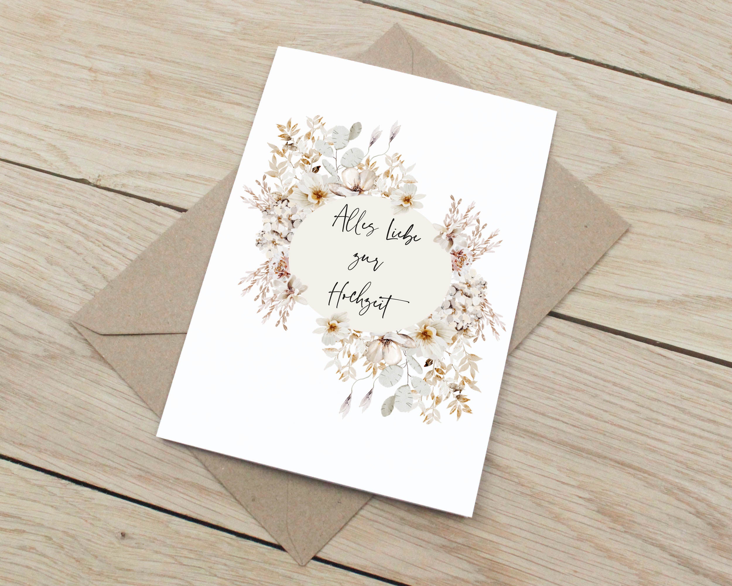 Glückwunschkarte zur Hochzeit