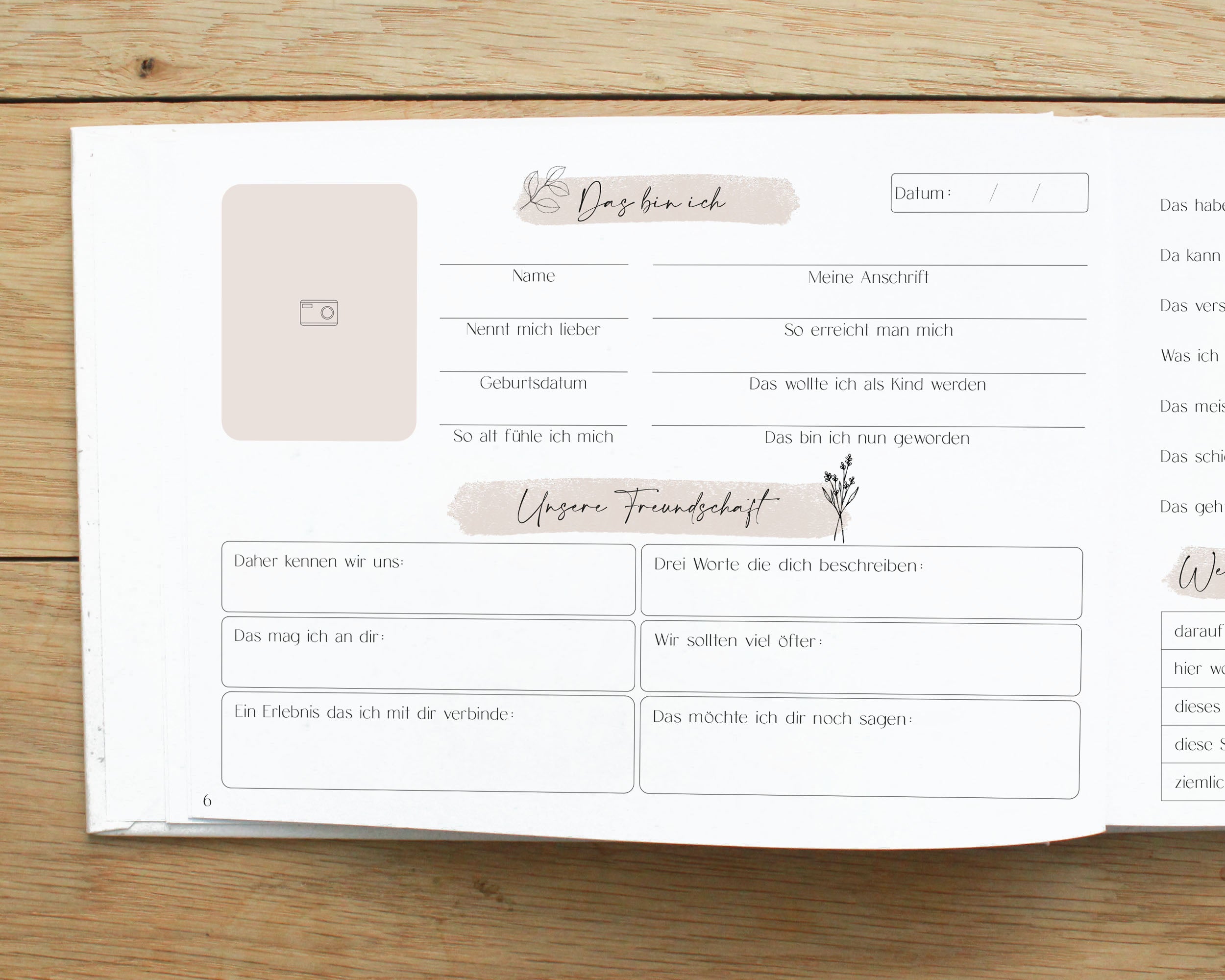Freundebuch für Erwachsene 26 Freunde