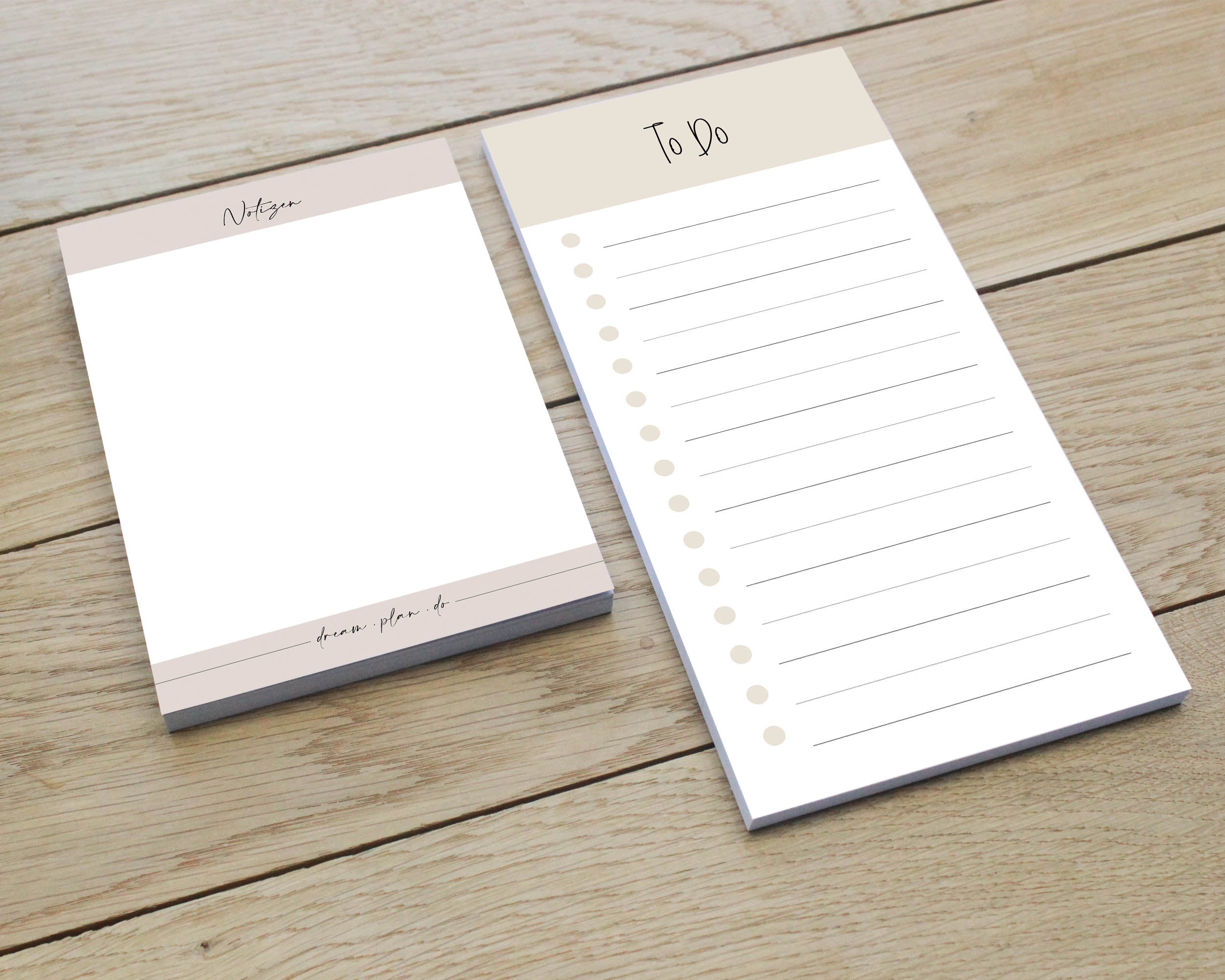 To-Do-Block & Notizblock Set (DIN lang & DIN A6)