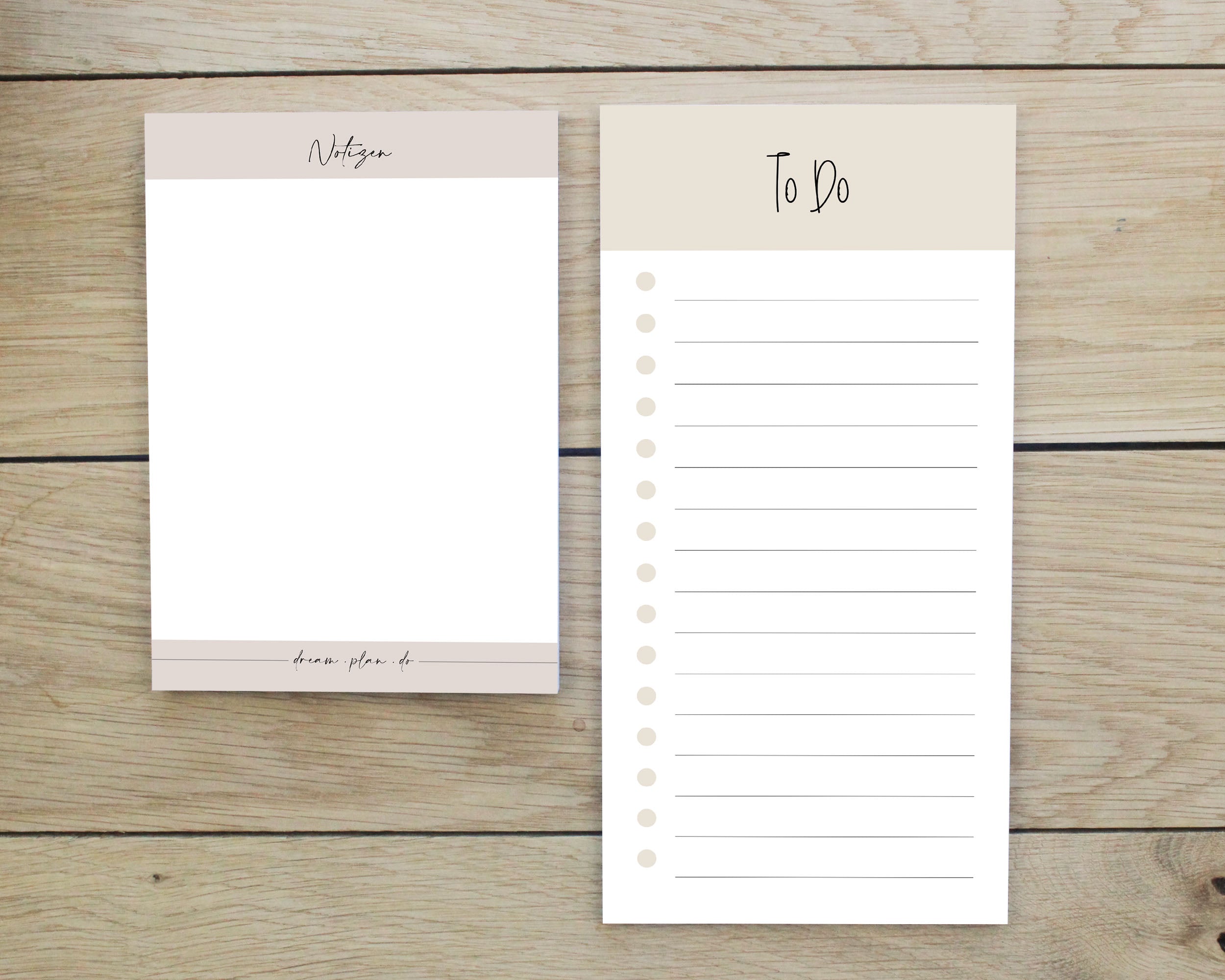 To-Do-Block & Notizblock Set (DIN lang & DIN A6)