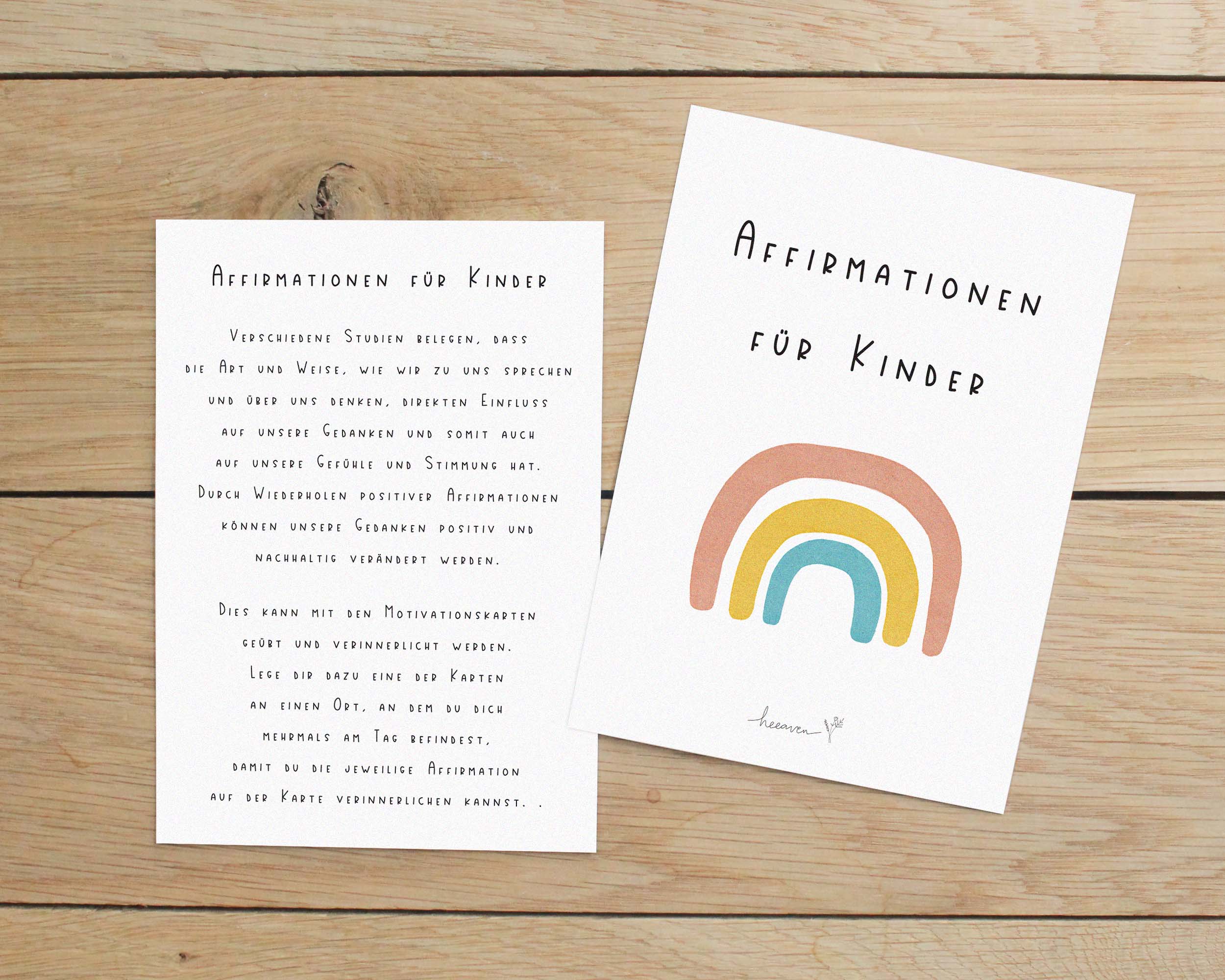 Affirmationskarten für Kinder DIN A6