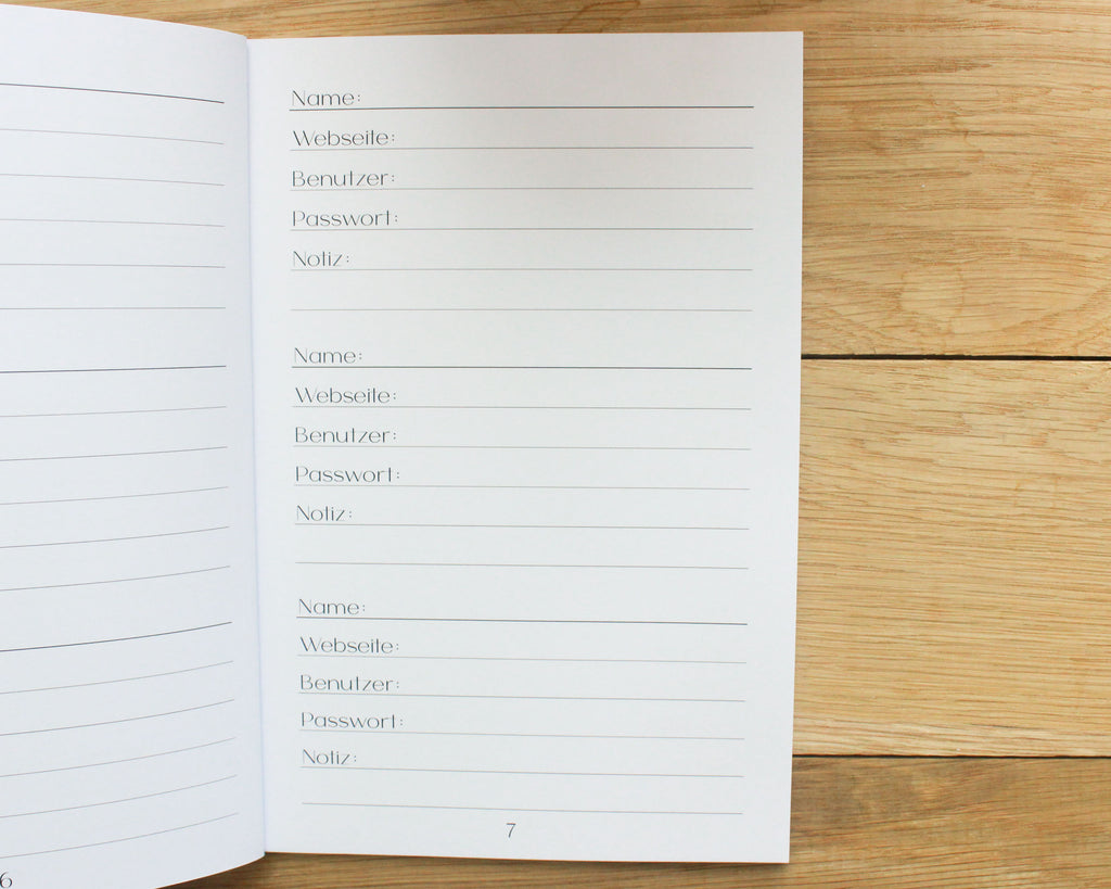 Passwort Buch Softcover A5
