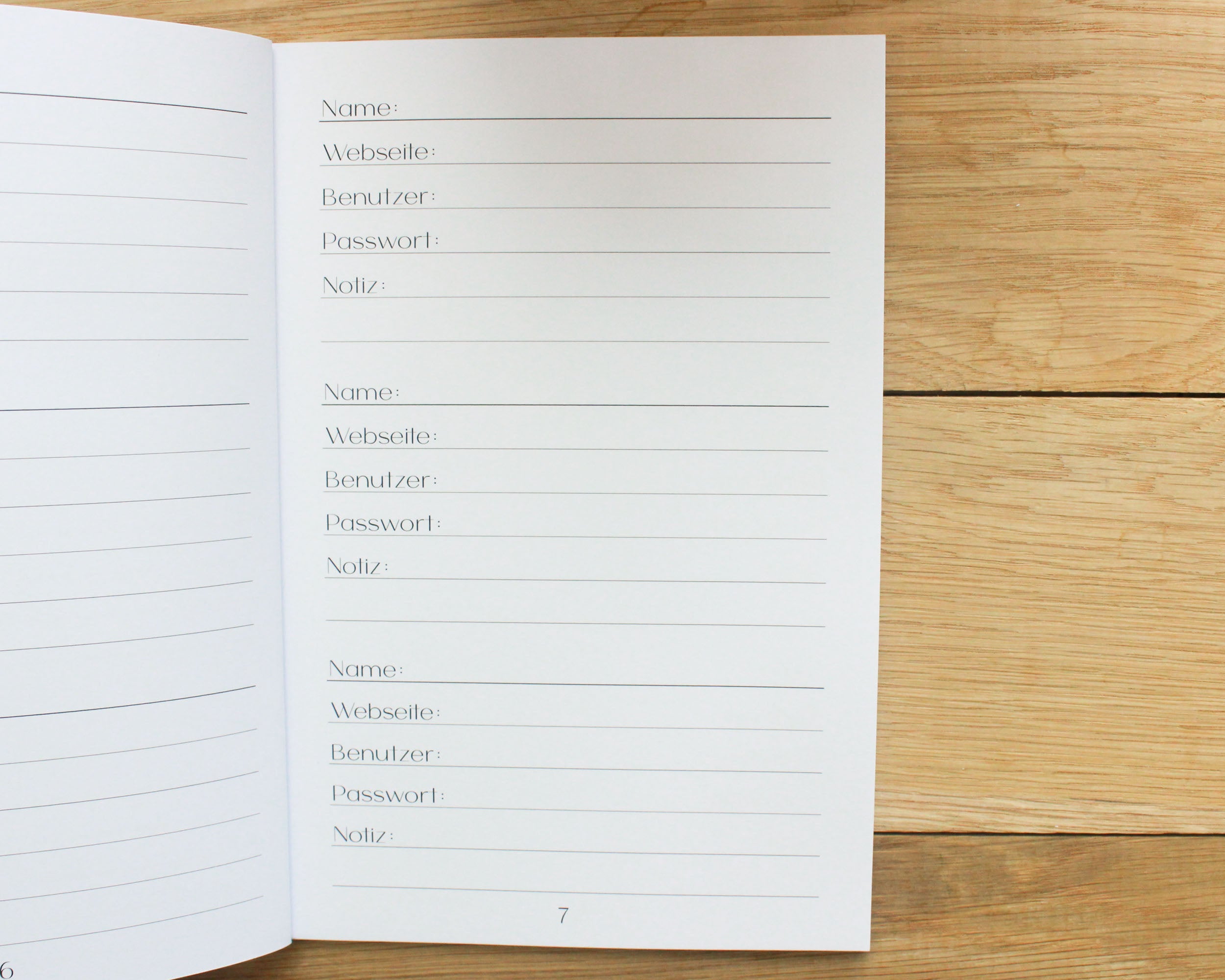 Passwort Buch Softcover A5