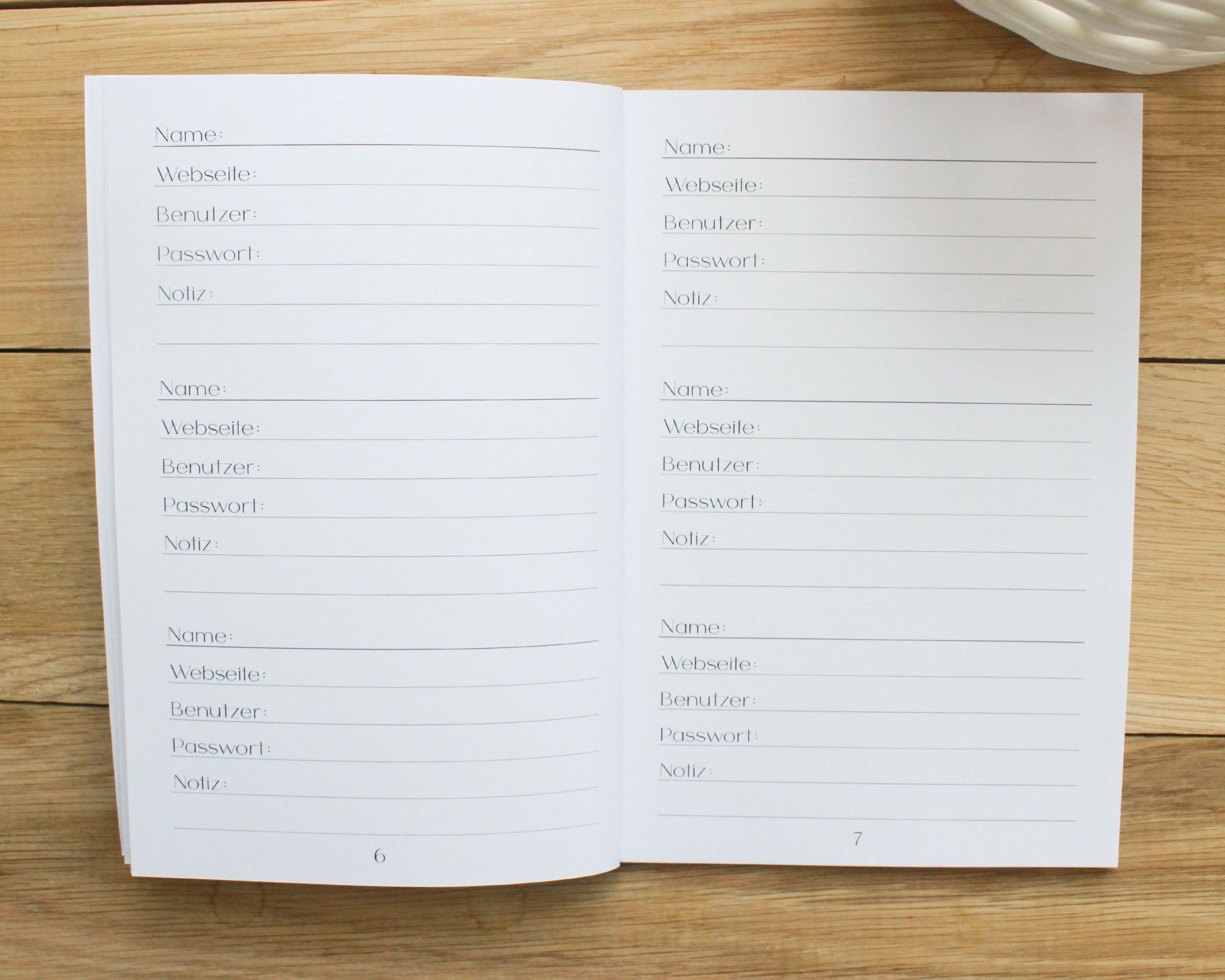 Passwort Buch Softcover A5