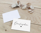 15x Dankeschön Karte mini | Dankeschön Visitenkarte 85x55 mm