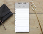 To-Do-Liste DIN lang mit Spiralbindung in gold - 50 Blatt