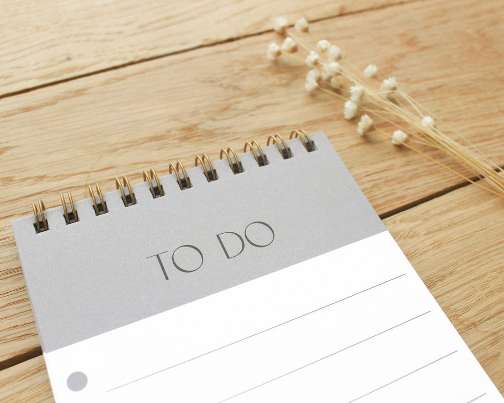 To-Do-Liste DIN lang mit Spiralbindung in gold - 50 Blatt