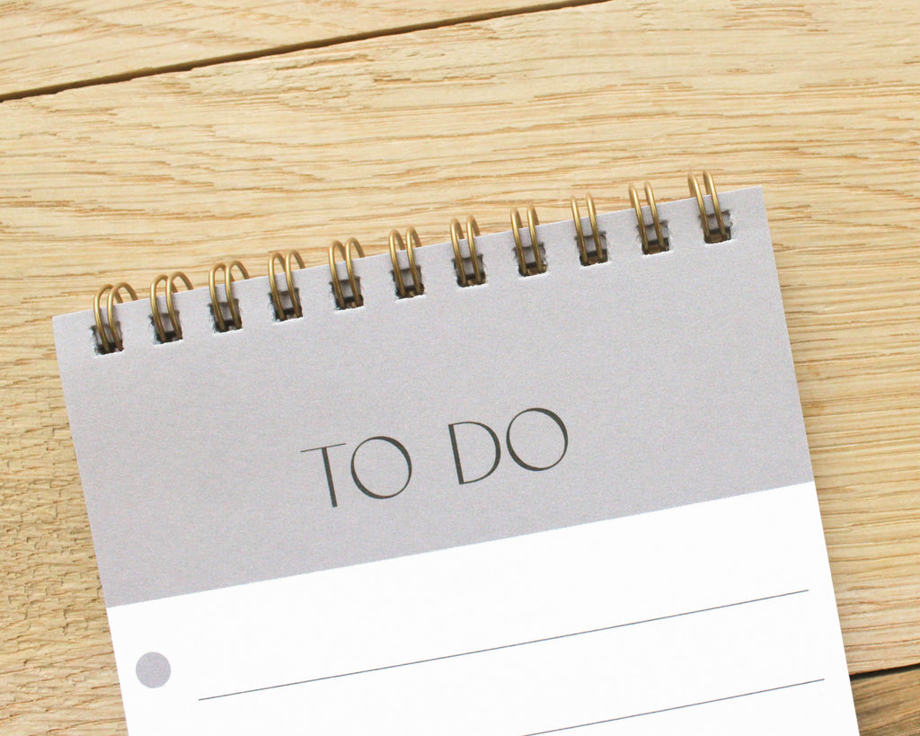 To-Do-Liste DIN lang mit Spiralbindung in gold - 50 Blatt