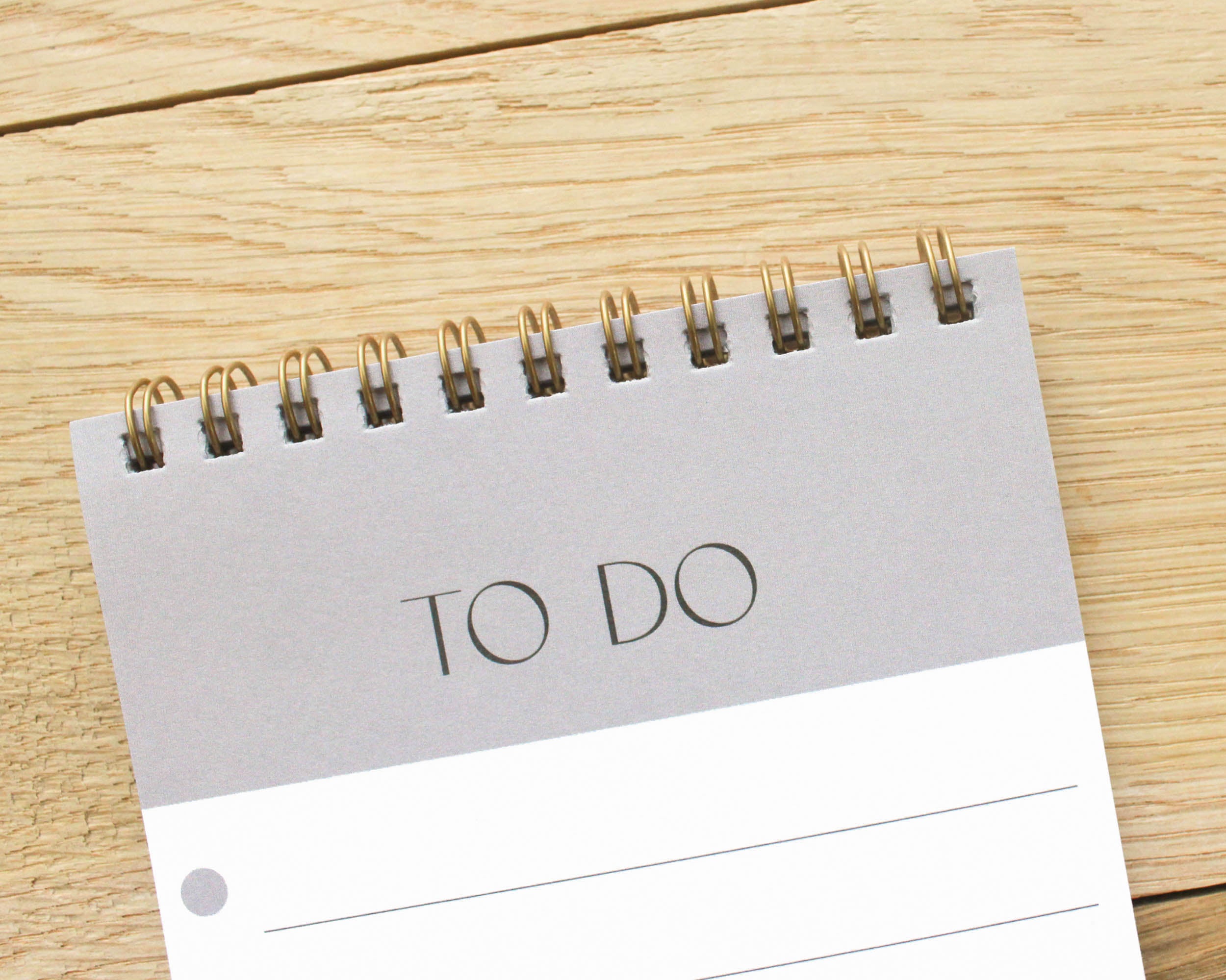 To-Do-Liste DIN lang mit Spiralbindung in gold - 50 Blatt