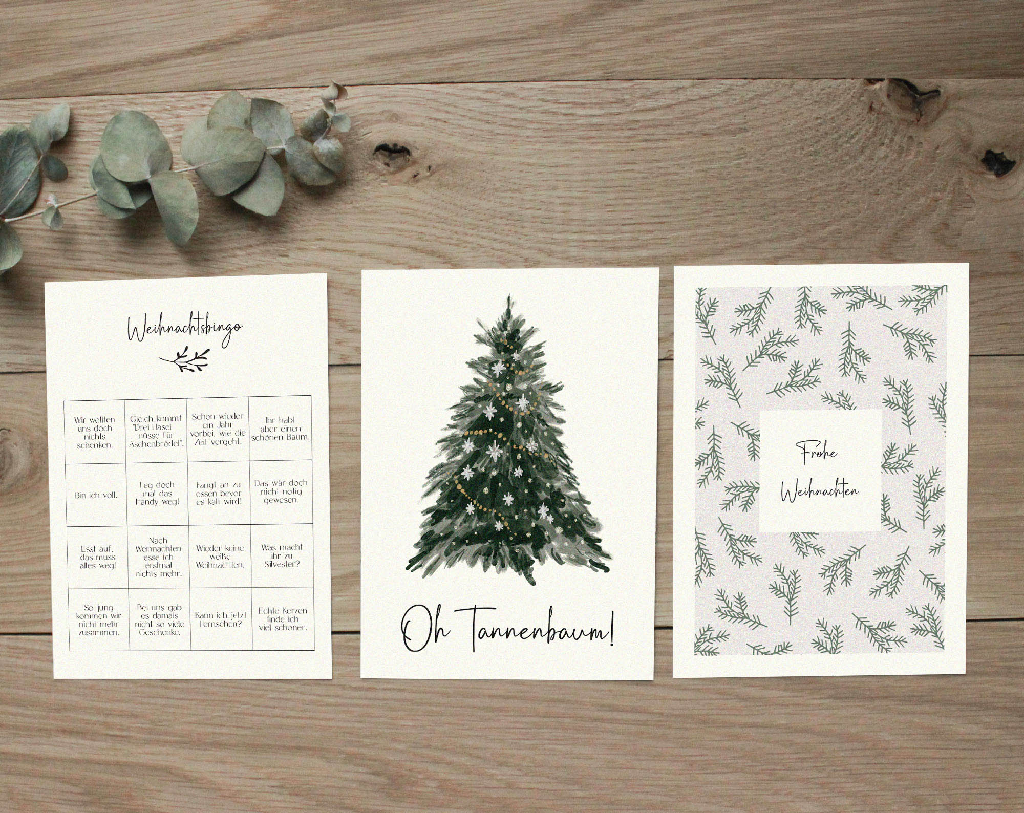 3er Set Weihnachtskarten