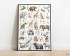 Zahlenposter & Tierposter DIN A3