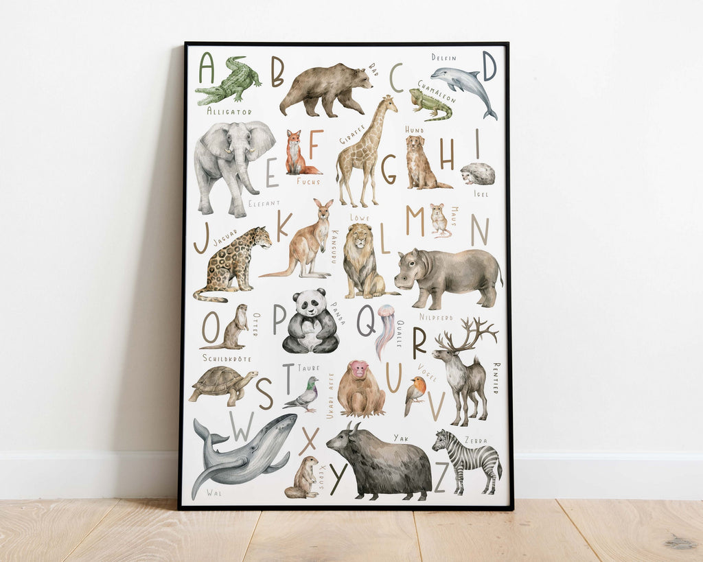 Alphabet Tierposter A3