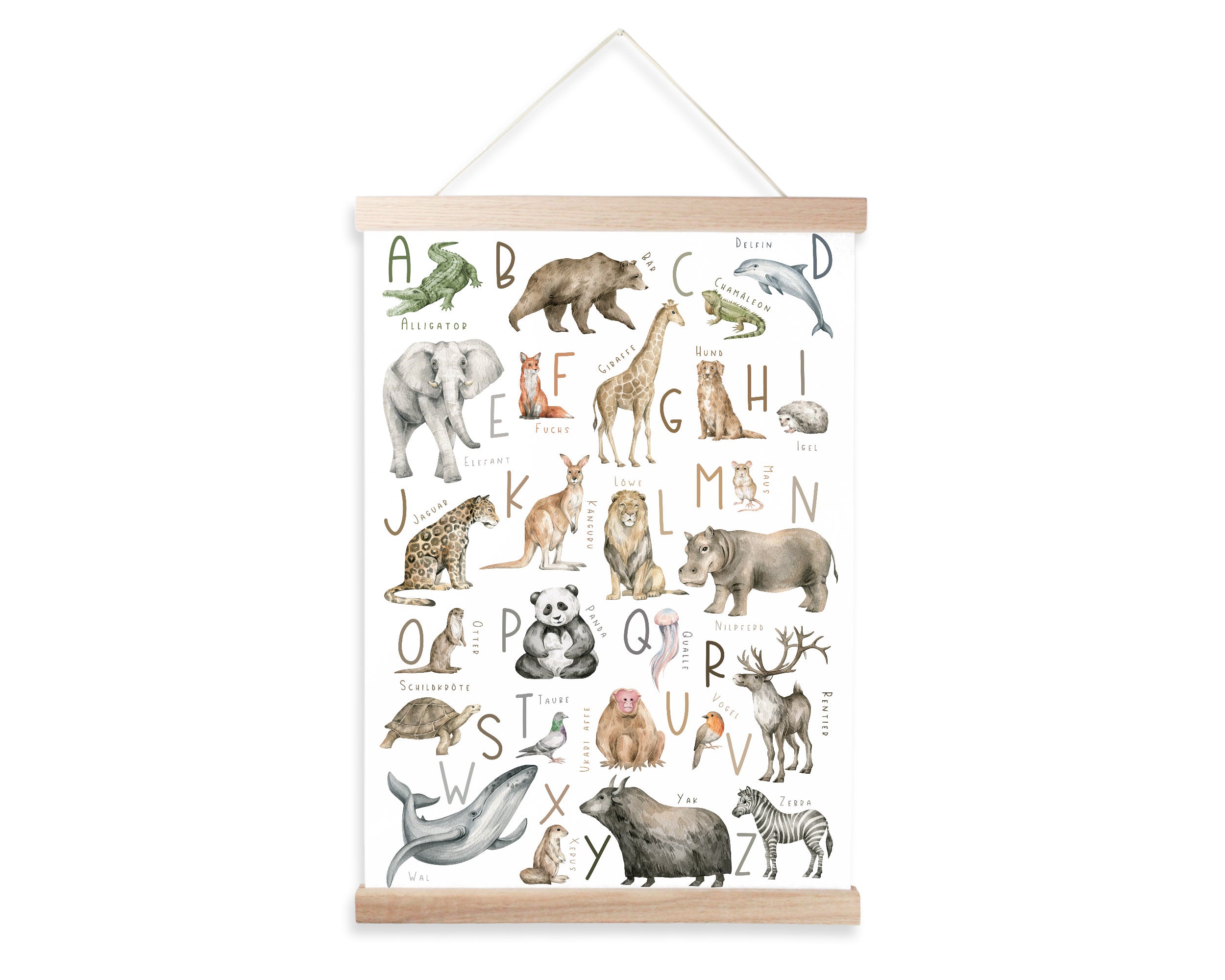 Alphabet Tierposter A3