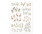 Zahlen Tierposter A3