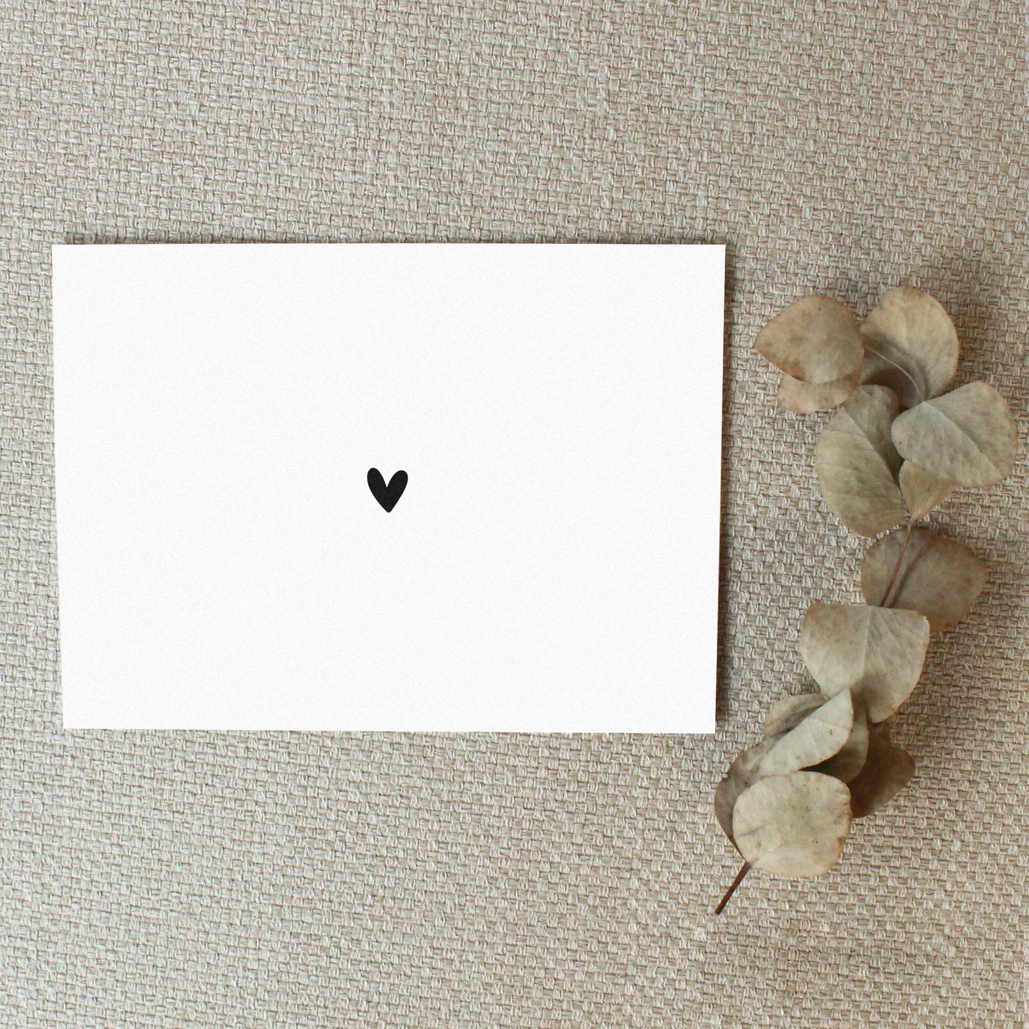 2er Set Herz Postkarte | Herzkarte DIN A6