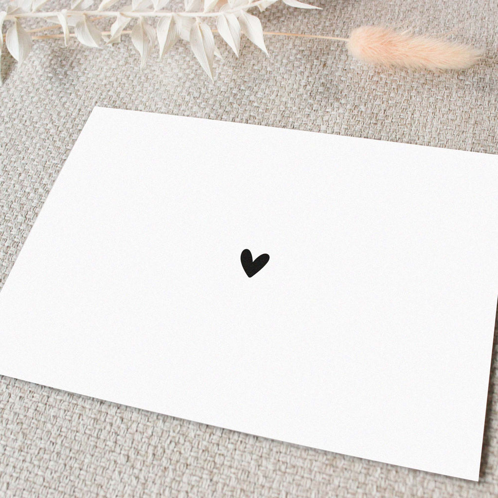 2er Set Herz Postkarte | Herzkarte DIN A6