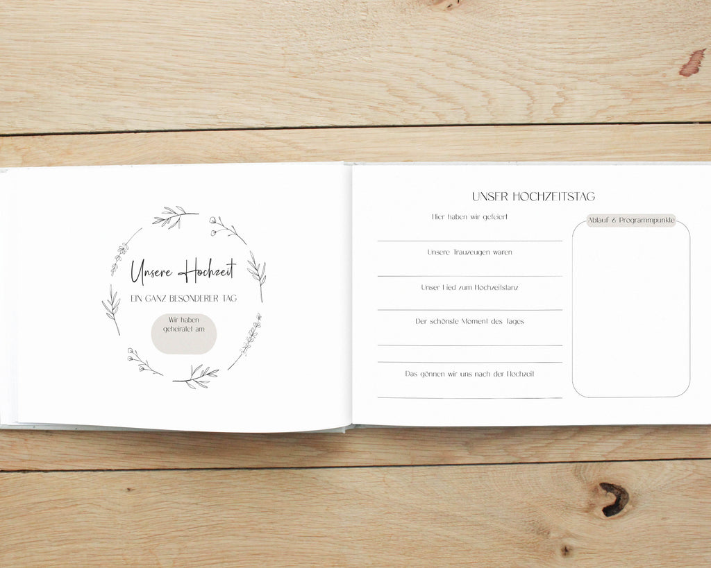 Unsere Hochzeitstage | Erinnerungsalbum DIN A5