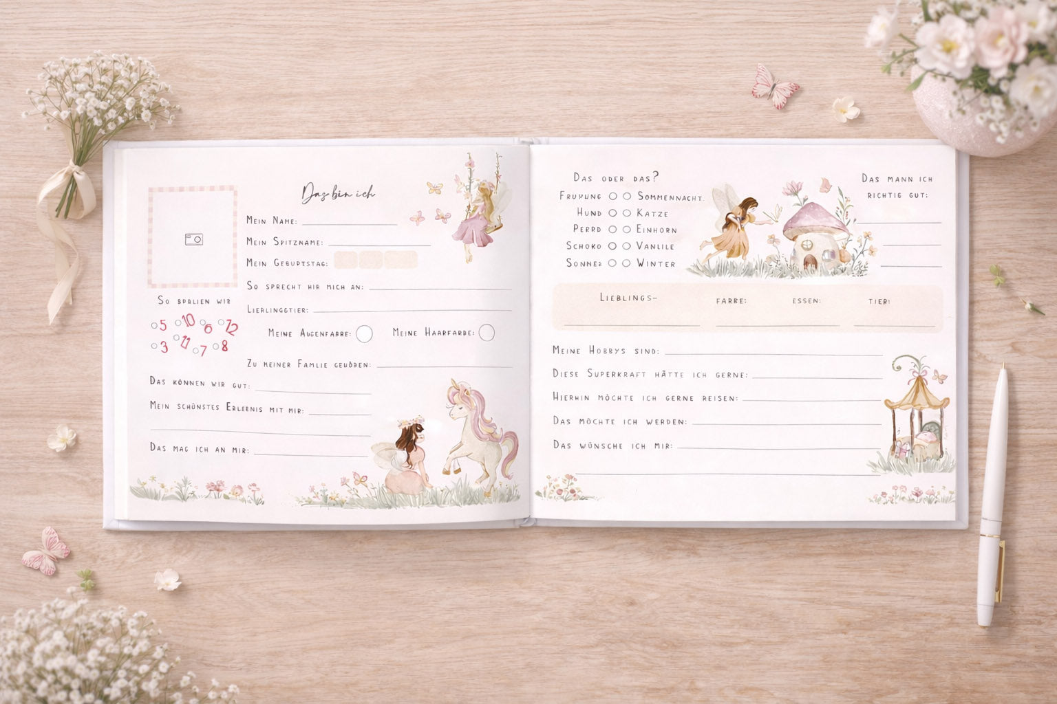 Freundebuch Fee für Kinder DIN A5