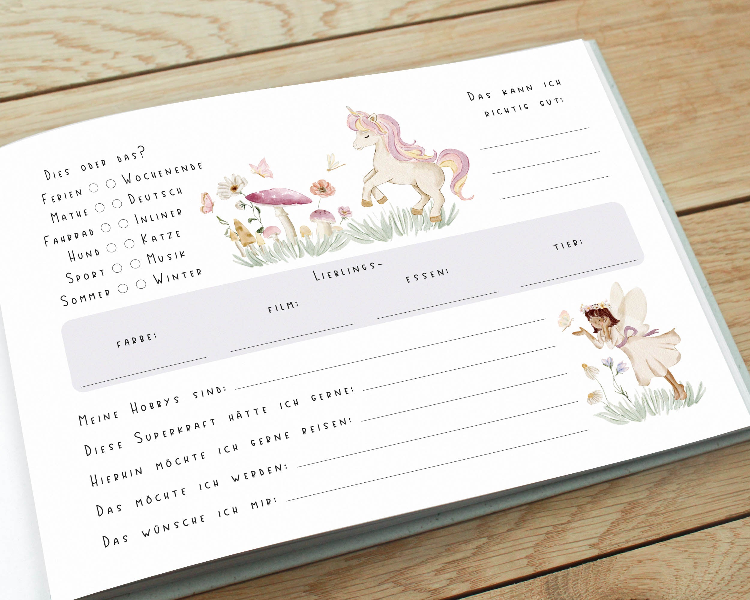 Freundebuch Fee für Kinder DIN A5