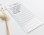 To-Do-Liste Acryl abwischbar DIN lang