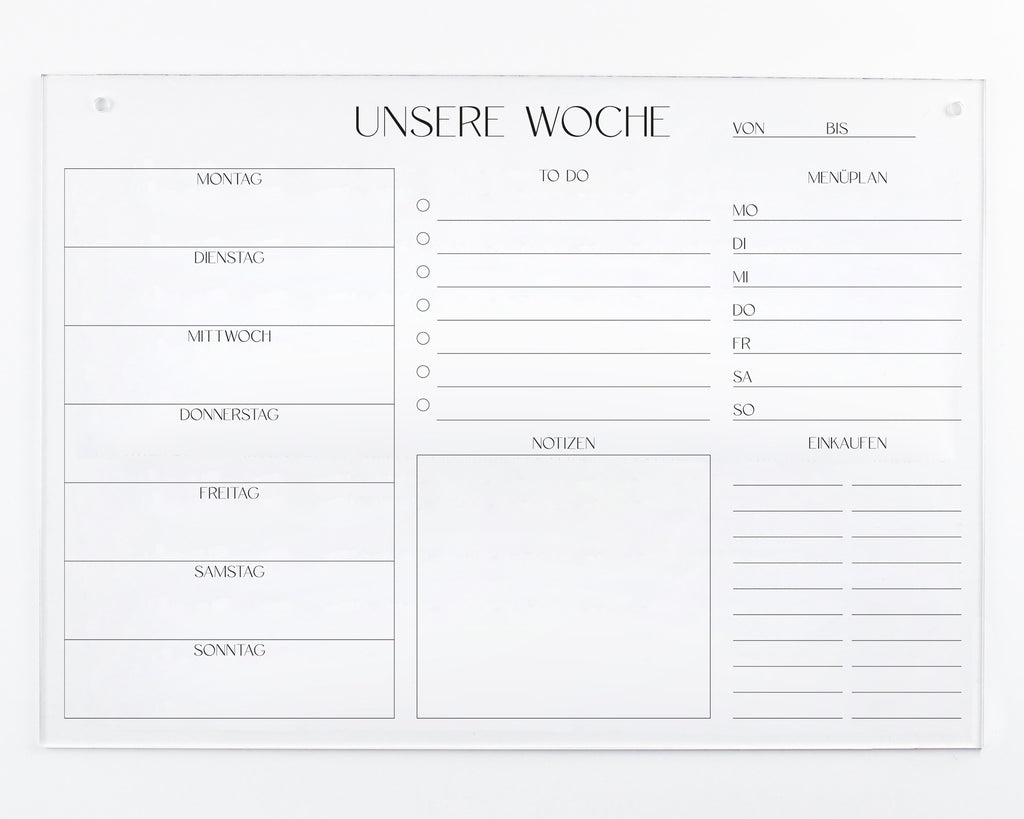 Wochenplaner A3 Acryl