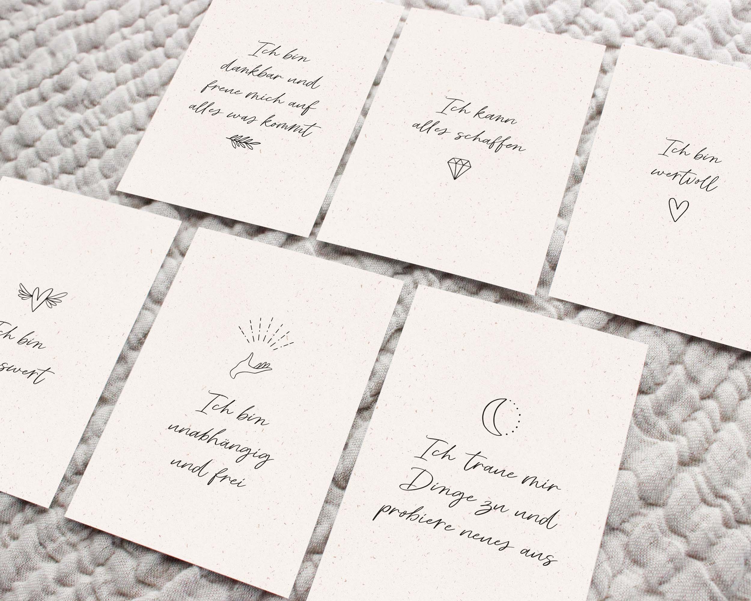 Affirmationskarten für Erwachsene DIN A6